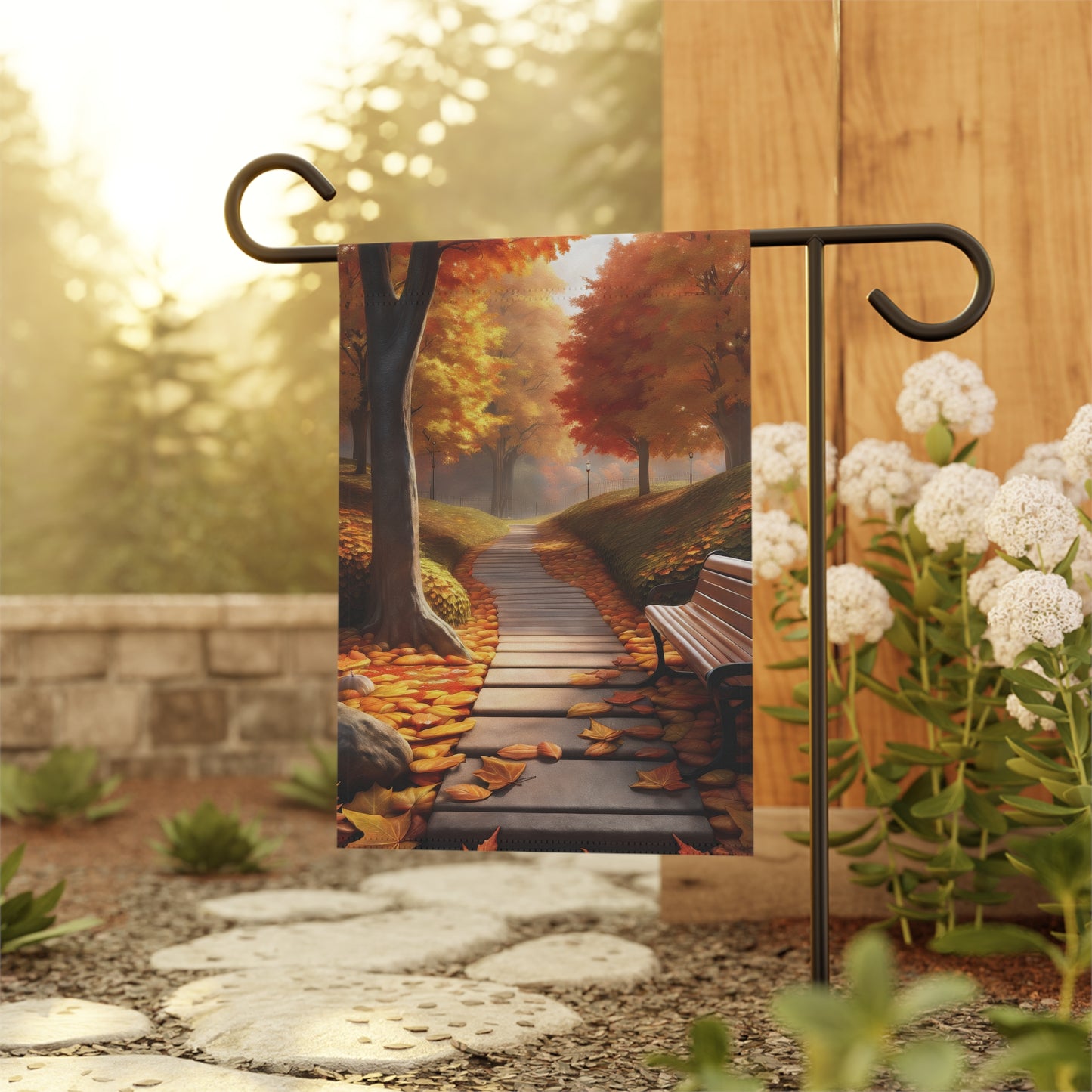 Scenic Autumn Garden Flag/House Banner