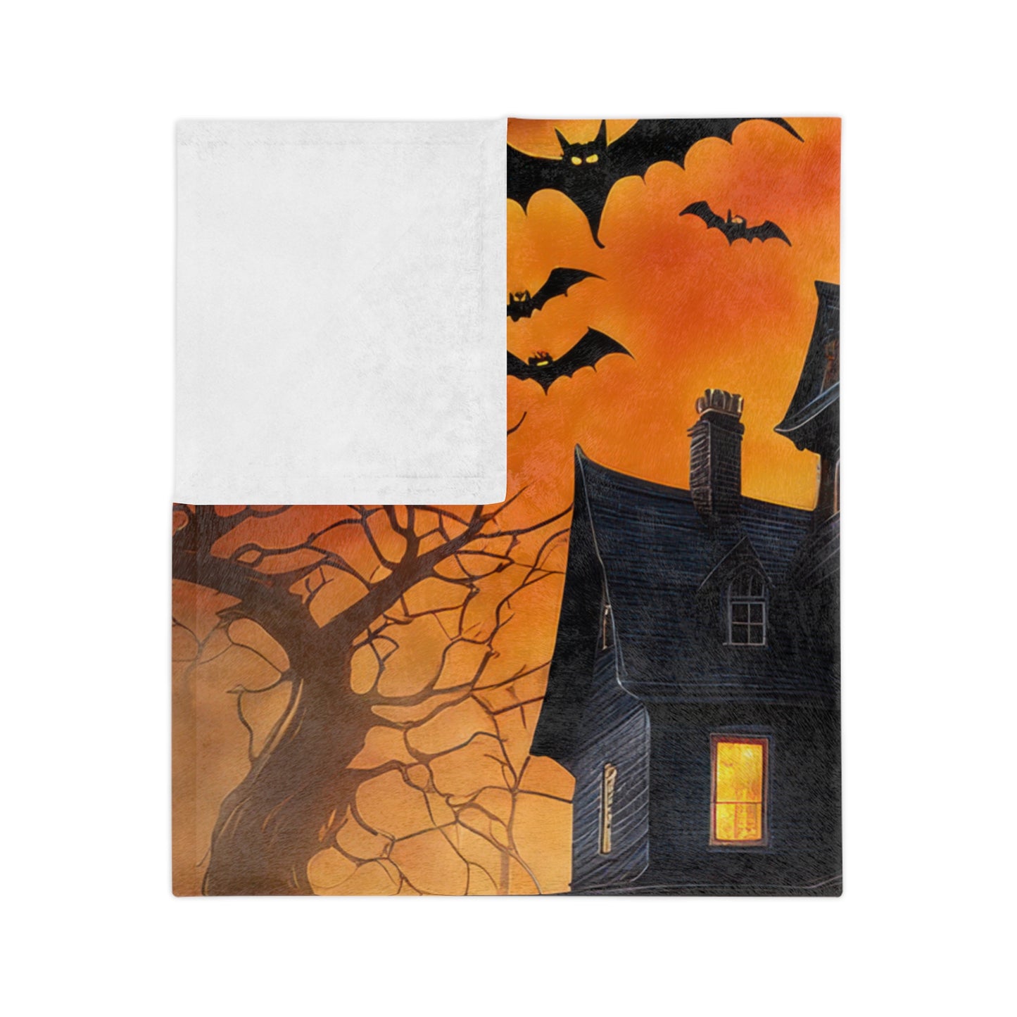 Spooky Haunted House Halloween  Blanket