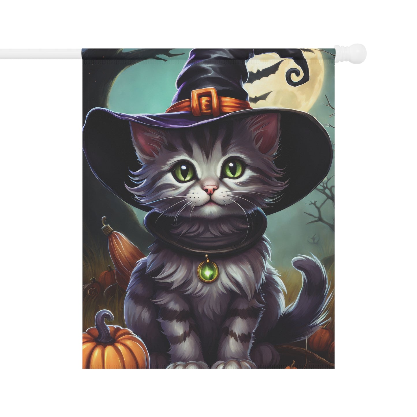 Adorable Kitten Halloween Garden Flag/ House Banner