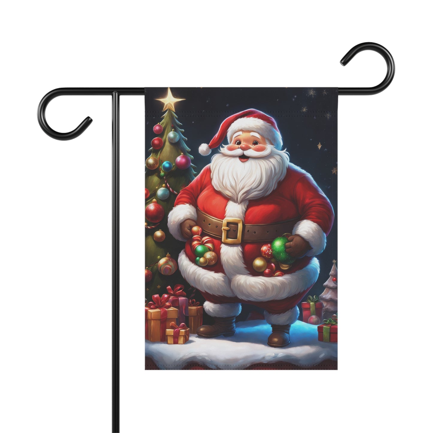 Santa Holiday Garden Flag/ House Banner