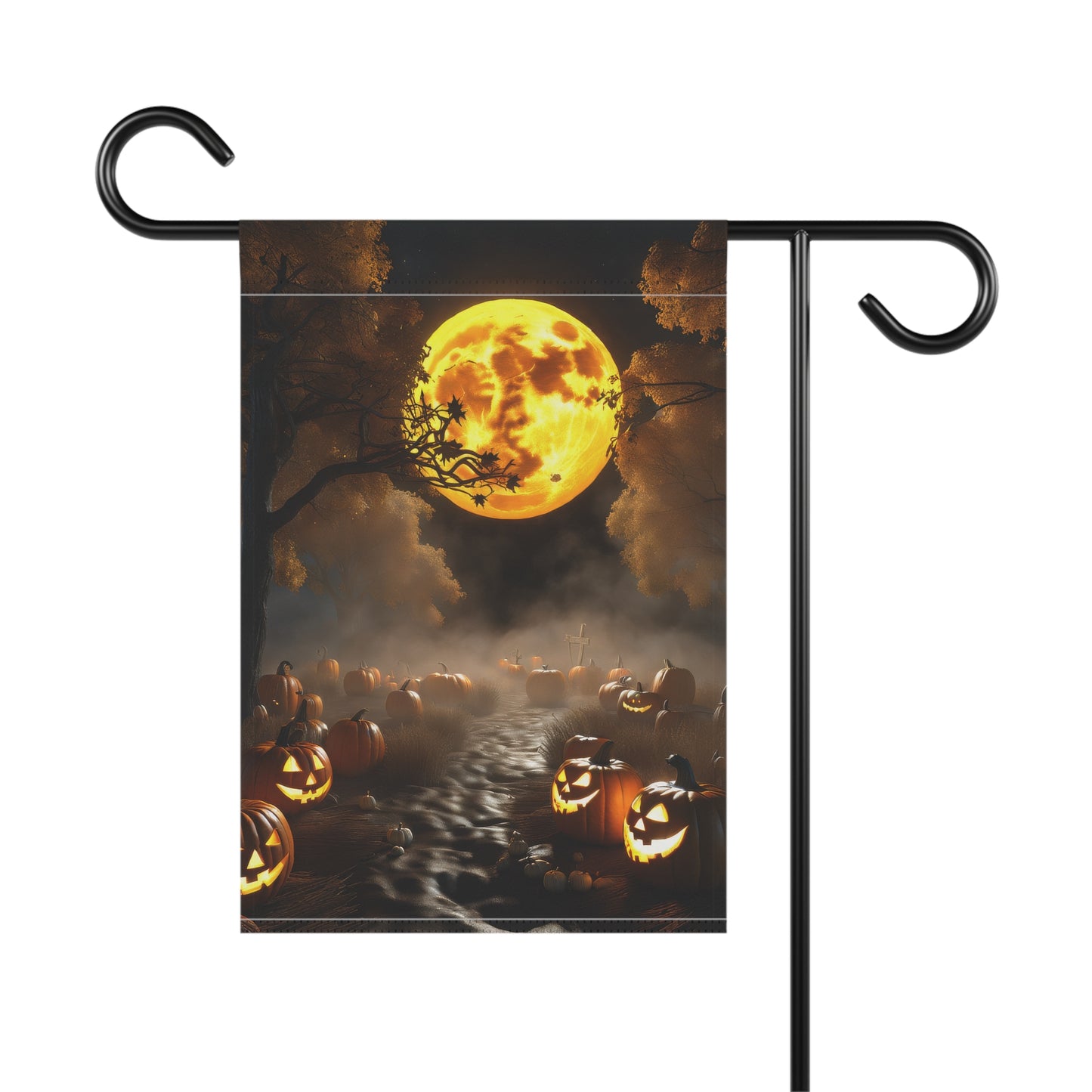 Spooky Halloween Scene Garden Flag/ House Banner