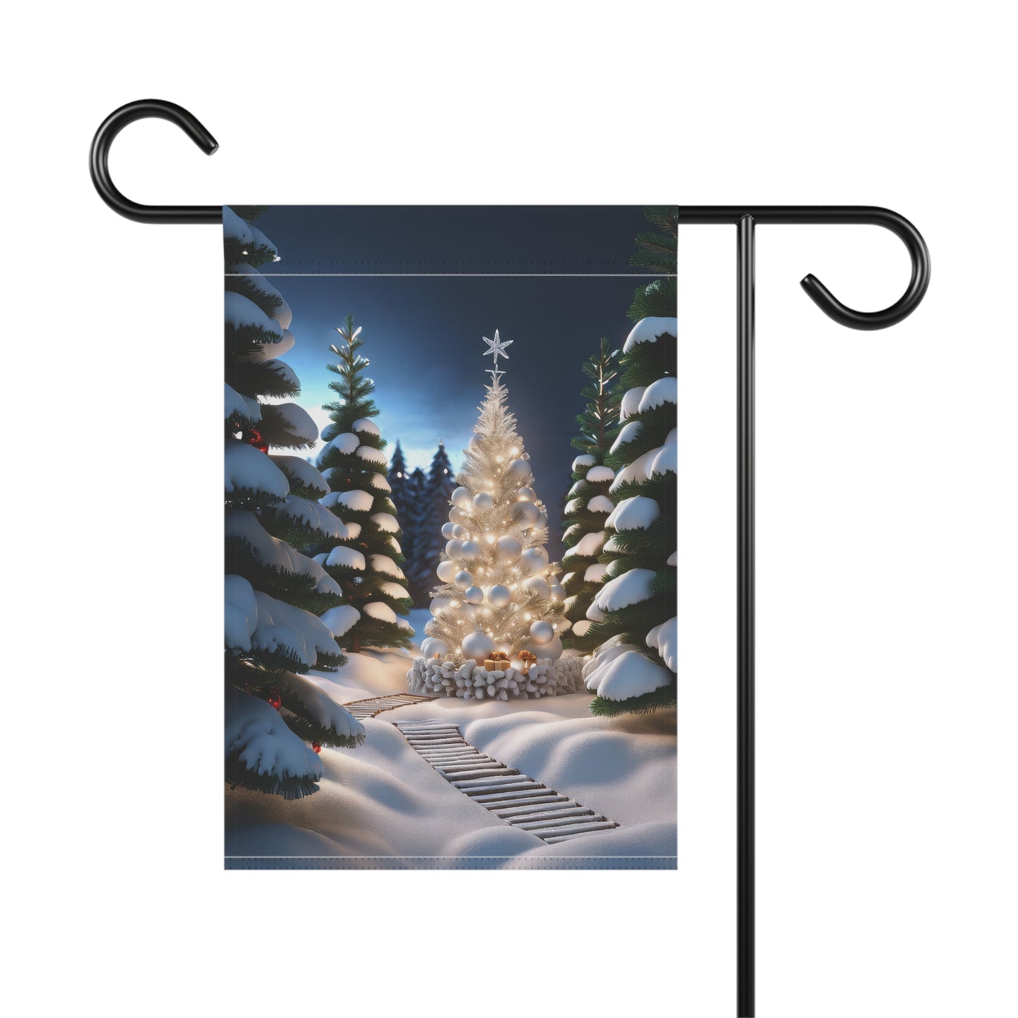 Winter Wonderland Holiday Garden Flag/ House Banner