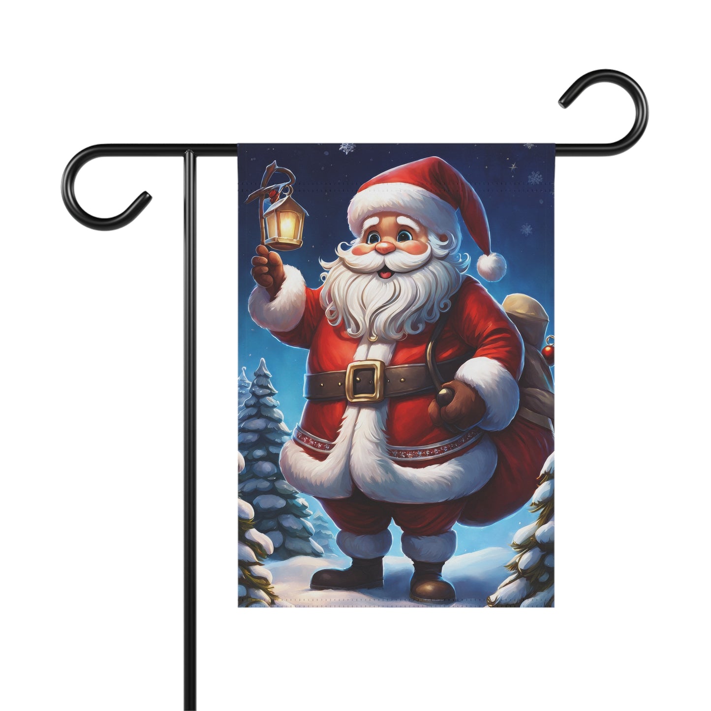 Jolly Santa Holiday Garden Flag/ House Banner