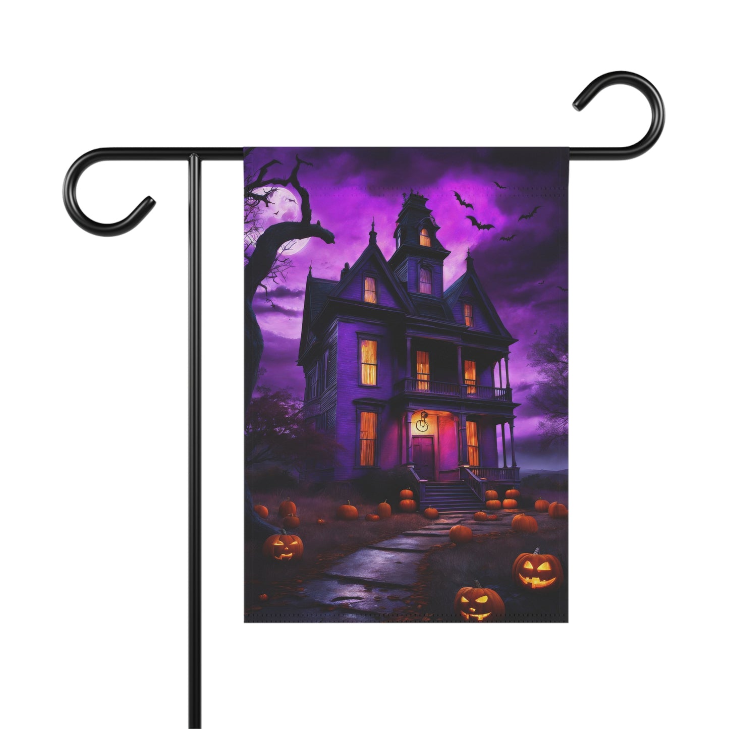 Halloween Creepy Mansion Garden Flag/ House Banner