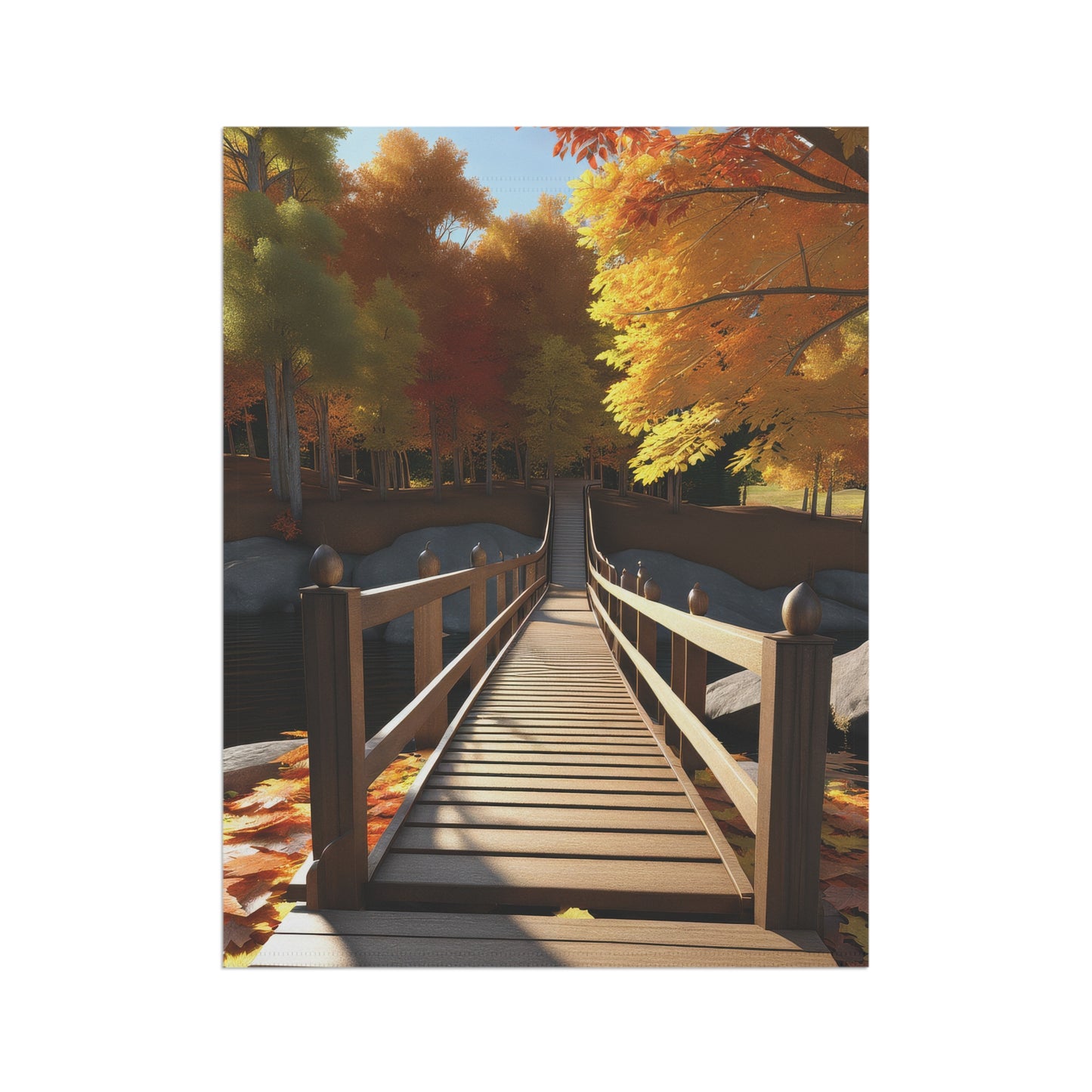 Colorful Autumn Scene Garden Flag/House Banner