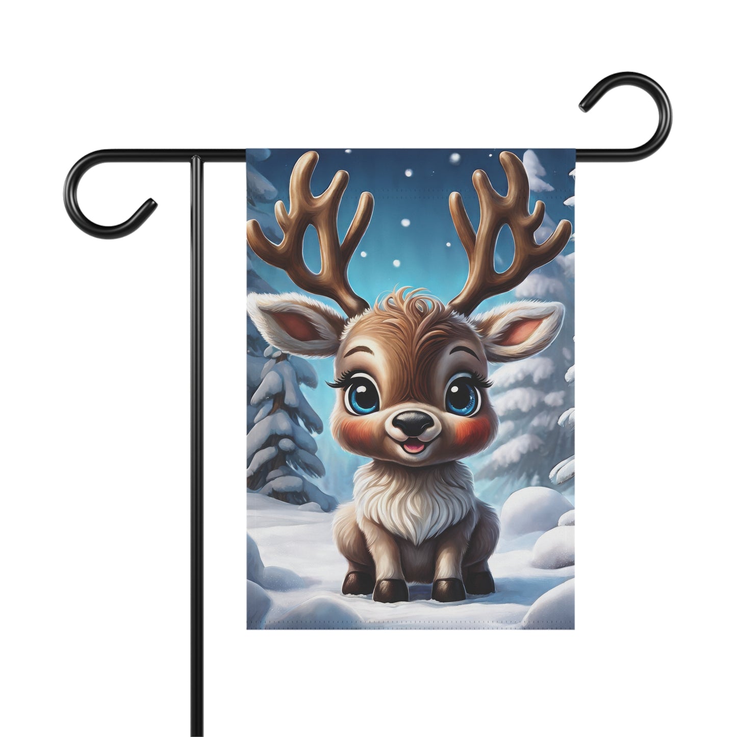 Precious Baby Reindeer Holiday Garden Flag/ House Banner