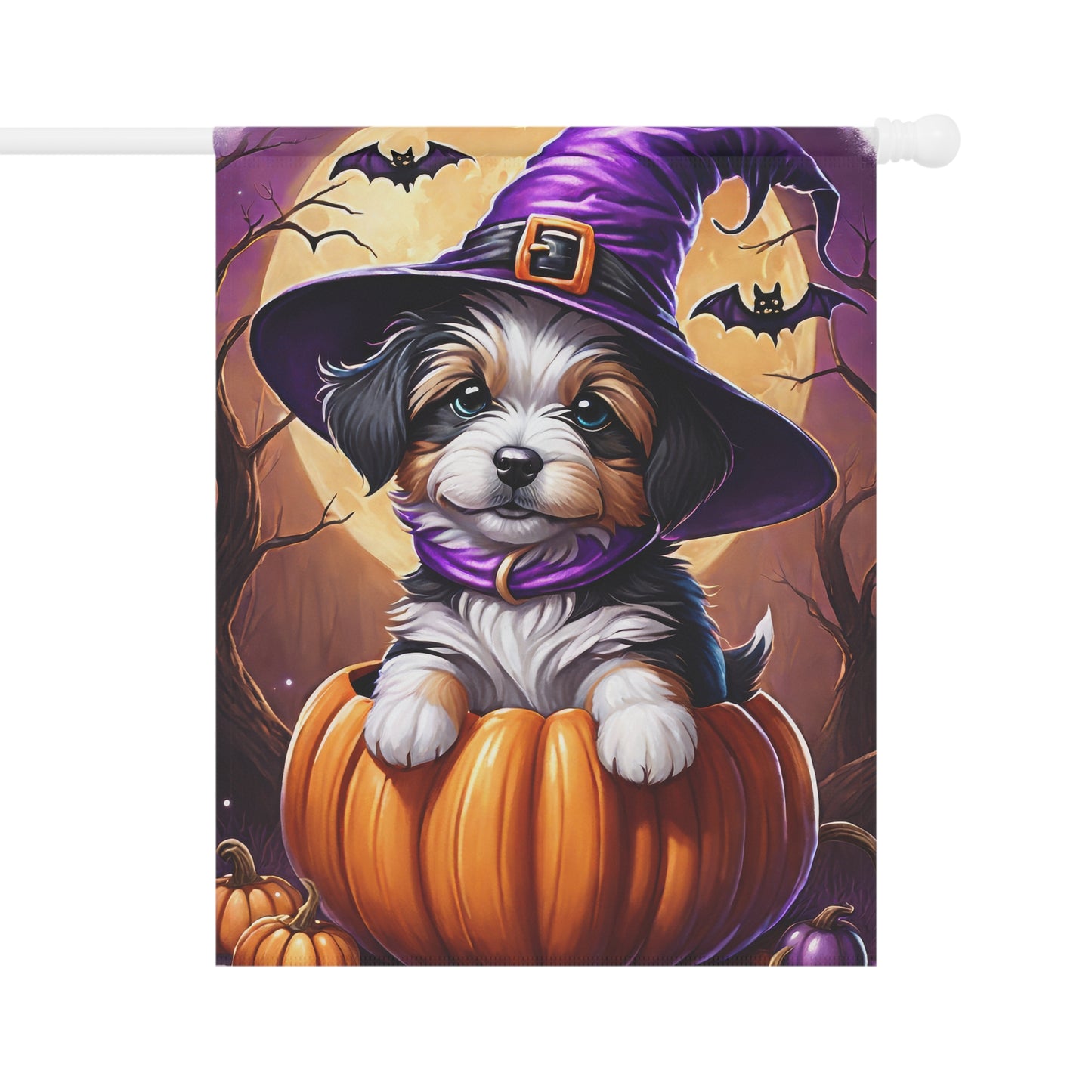 Sweet Puppy Halloween Garden Flag/ House Banner