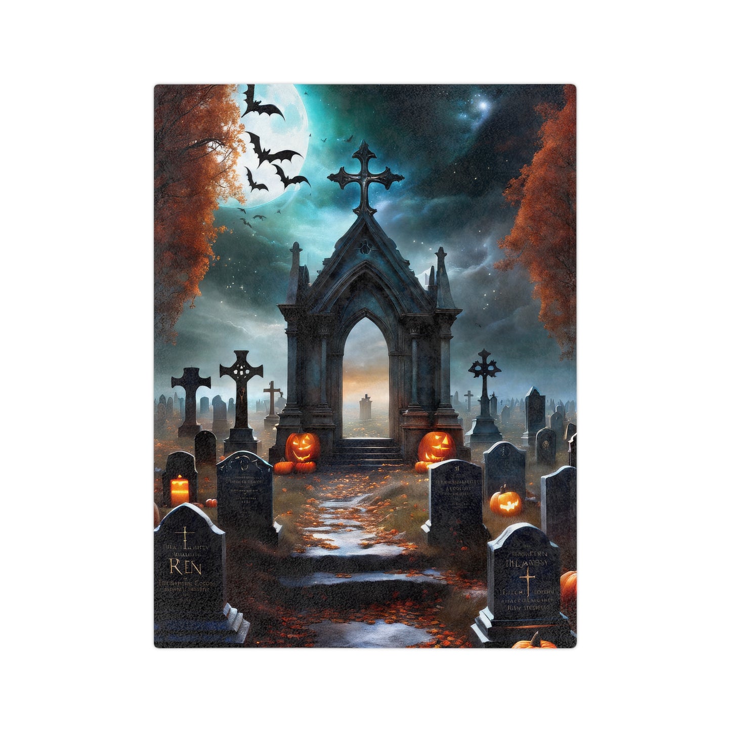 Graveyard Halloween  Blanket