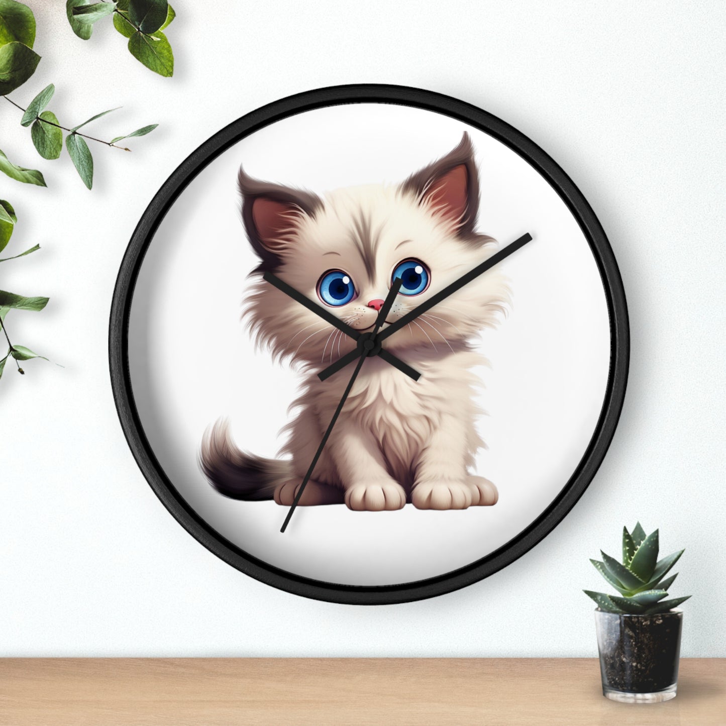 Cute Kitten Wall Clock