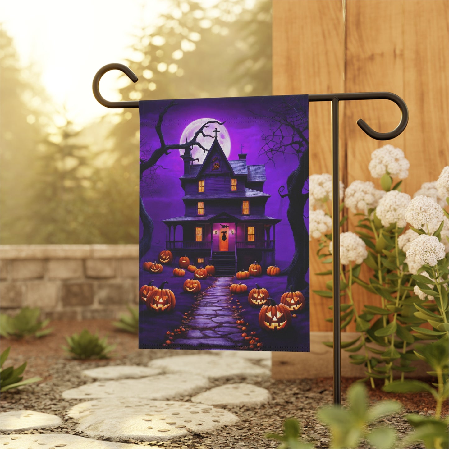 Haunted House Garden Flag/ House Banner