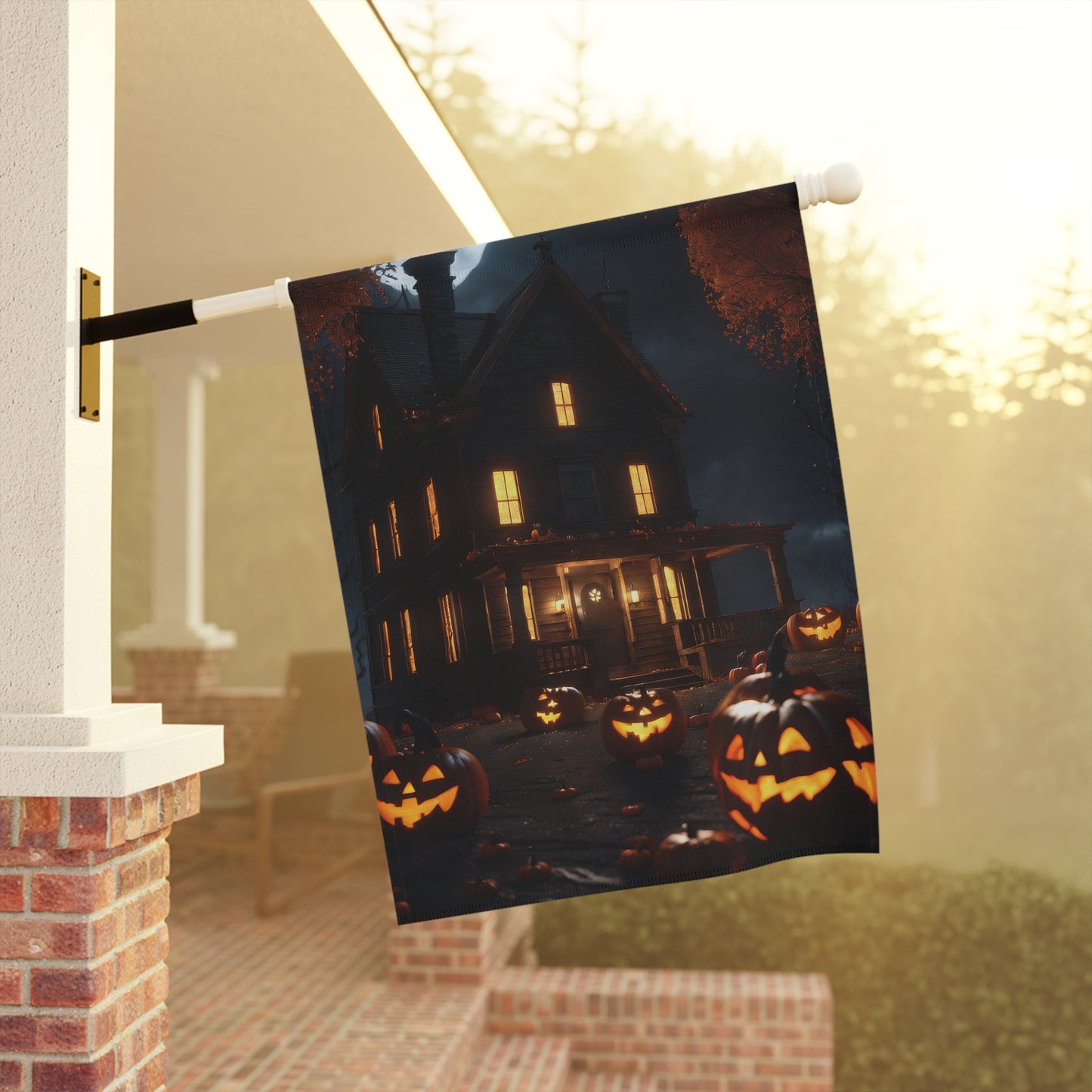 Eerie Halloween Garden Flag/ House Banner