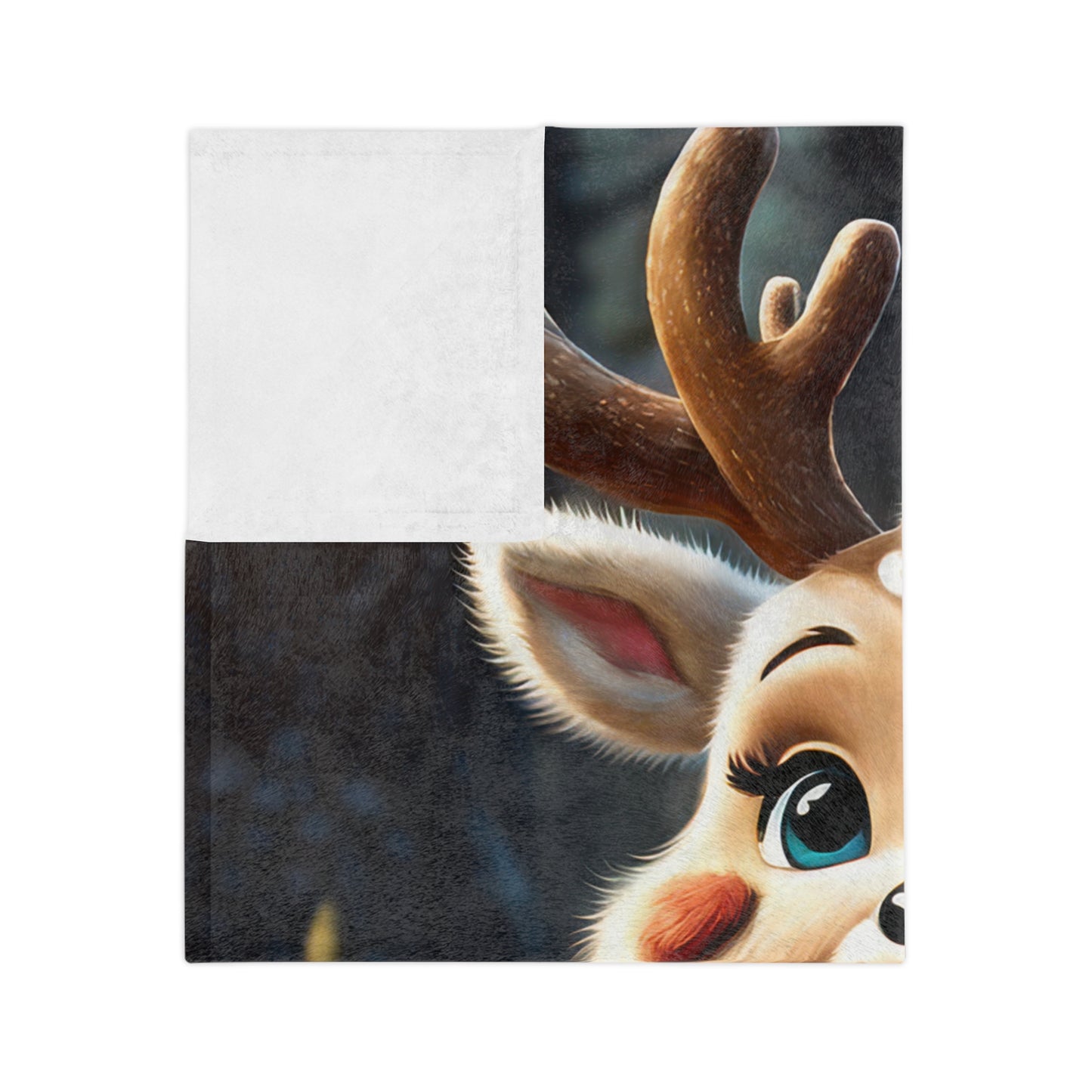 Cute Baby Reindeer Plush Blanket