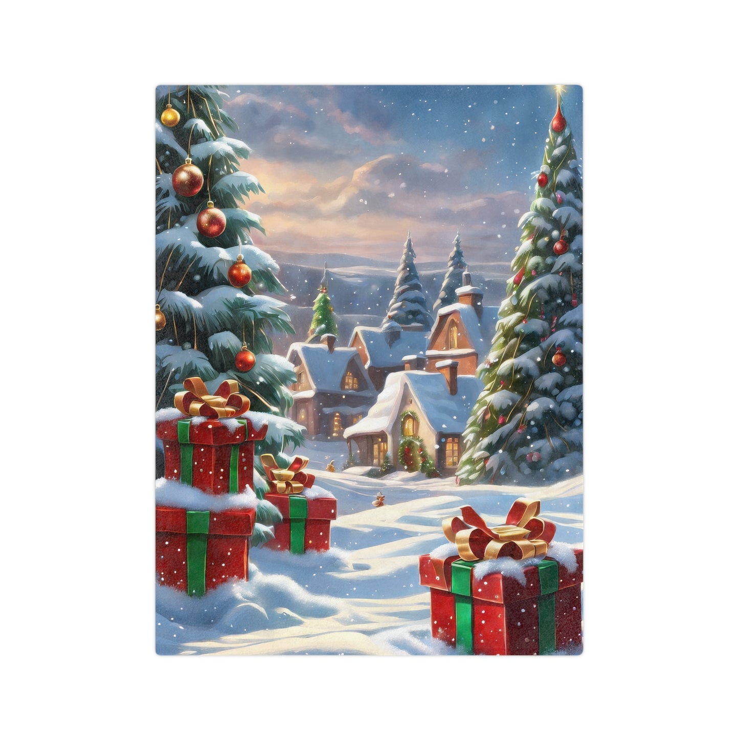 Picturesque Christmas Plush Blanket