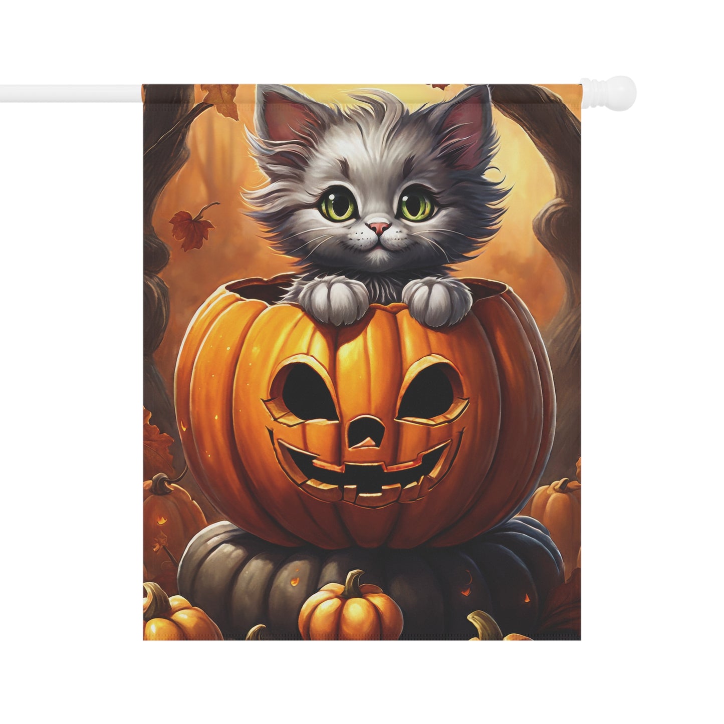 Precious Kitten Halloween Garden Flag/ House Banner