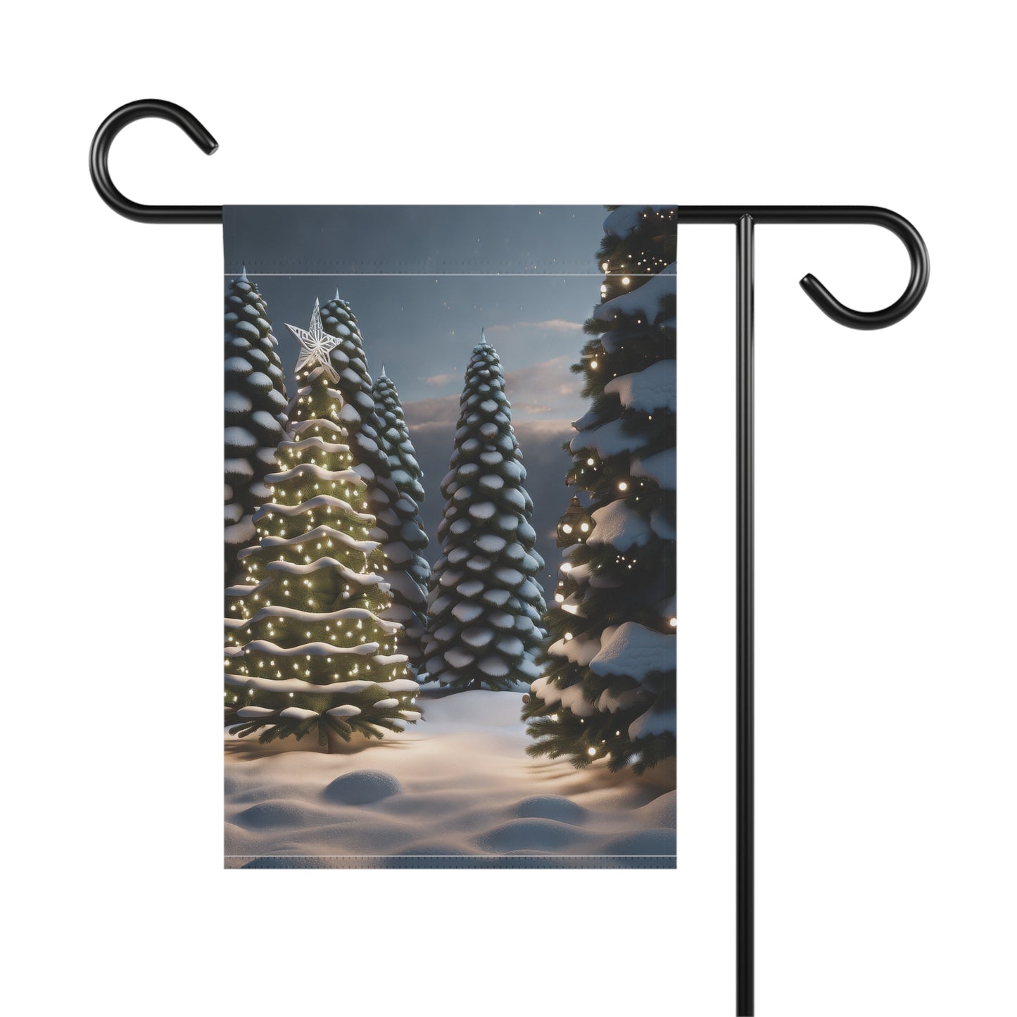 Beautiful Winter Wonderland Holiday Garden Flag/ House Banner