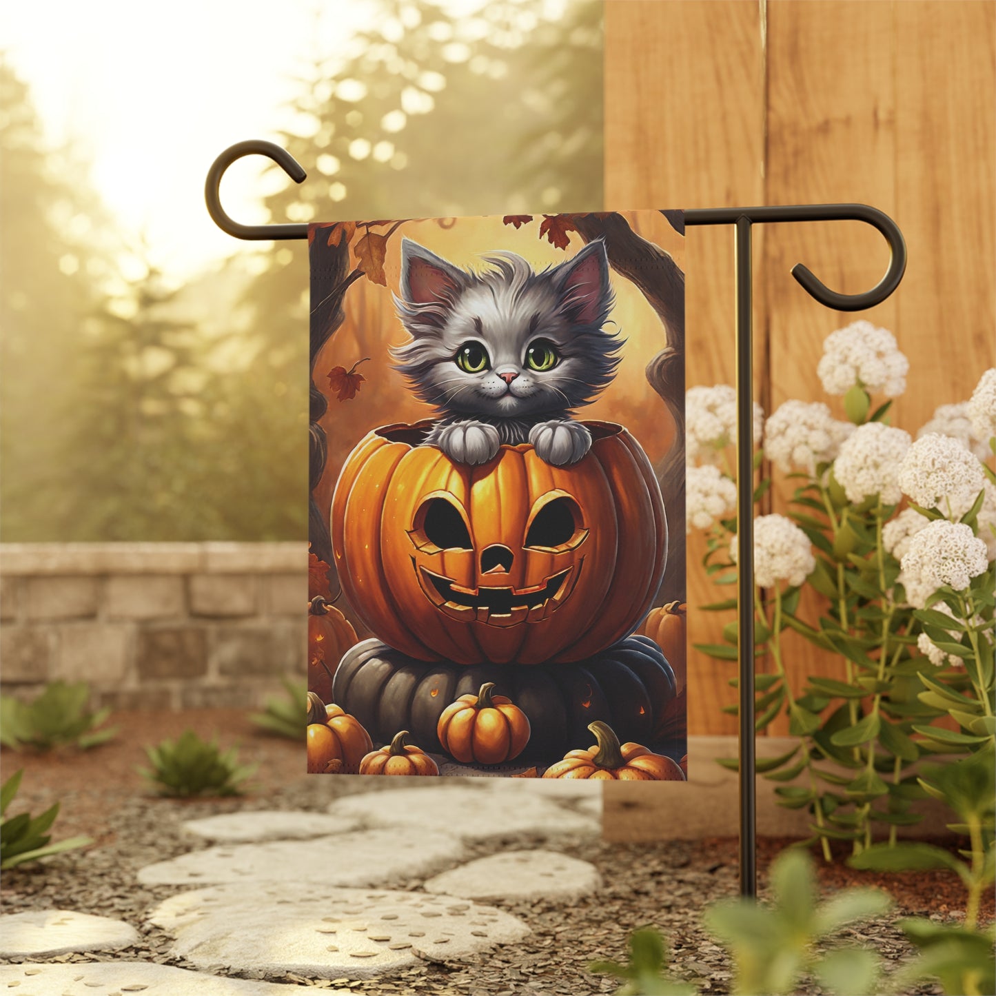 Precious Kitten Halloween Garden Flag/ House Banner