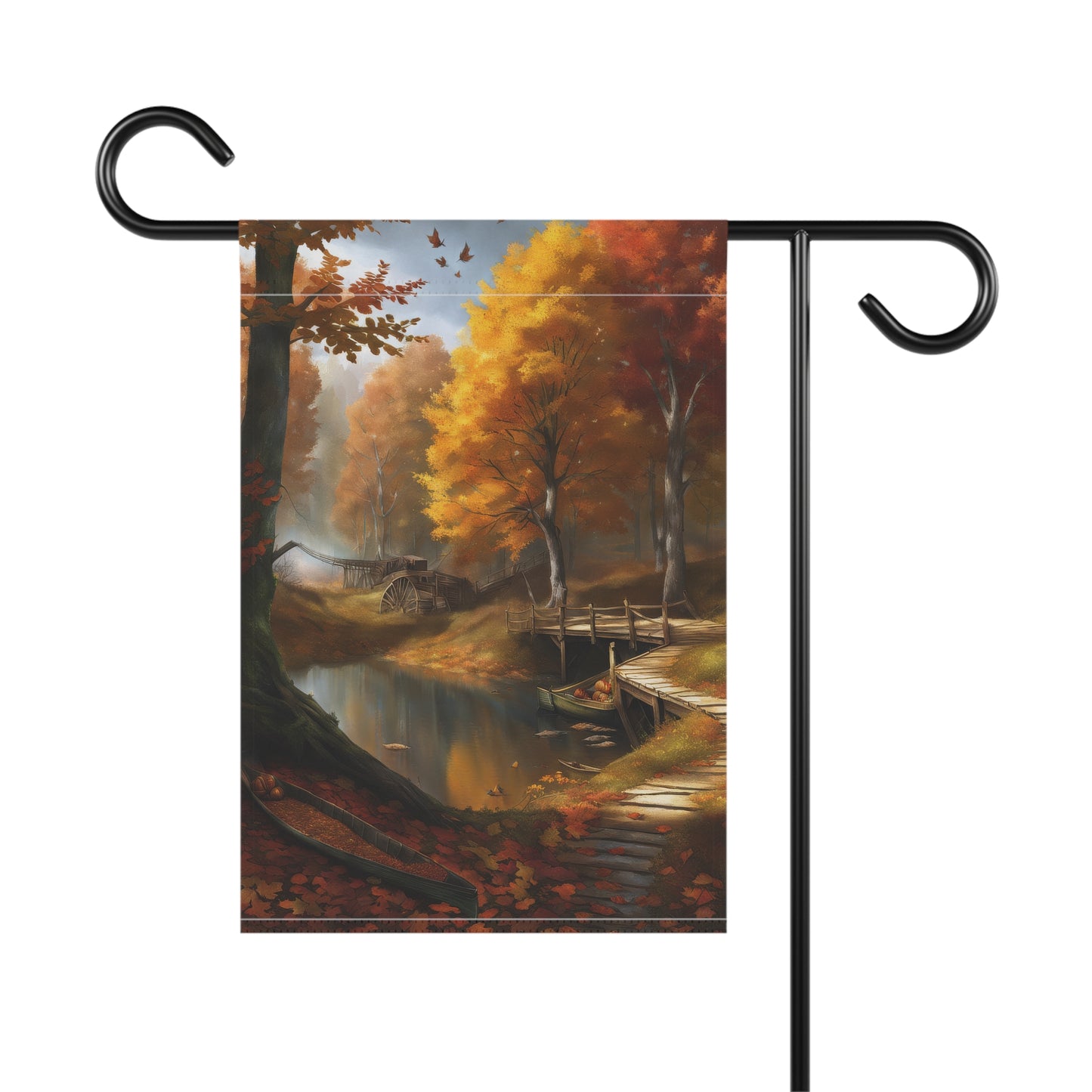 Vibrant Autumn Garden Flag/House Banner