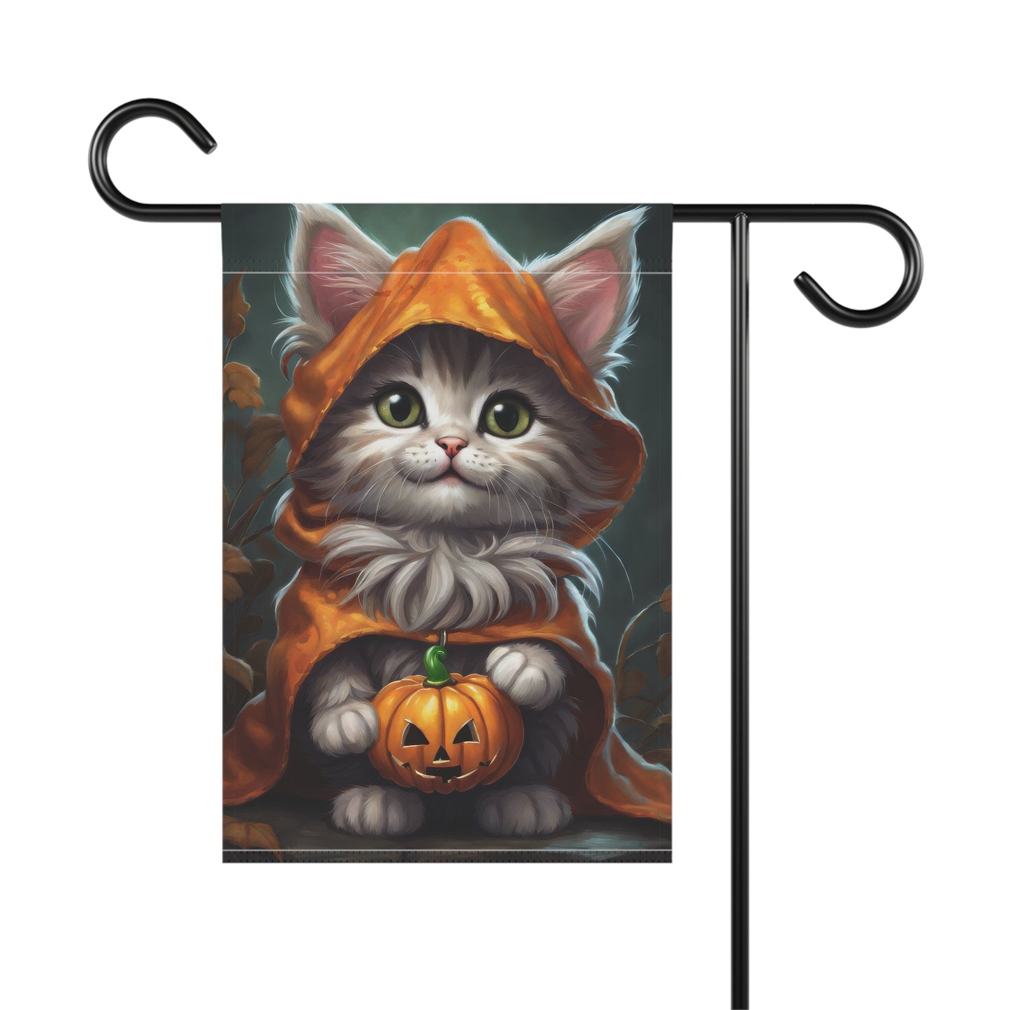 Playful Kitten Halloween Garden Flag/ House Banner