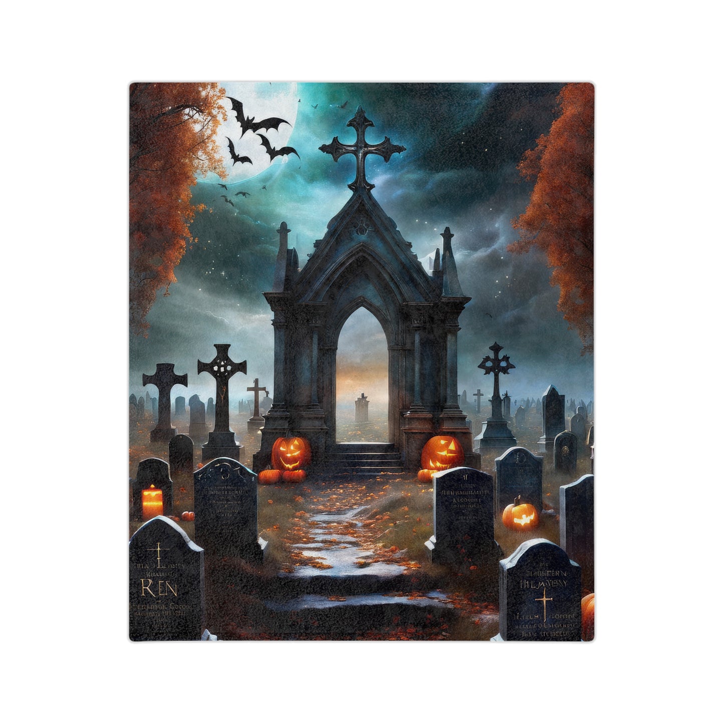 Graveyard Halloween  Blanket