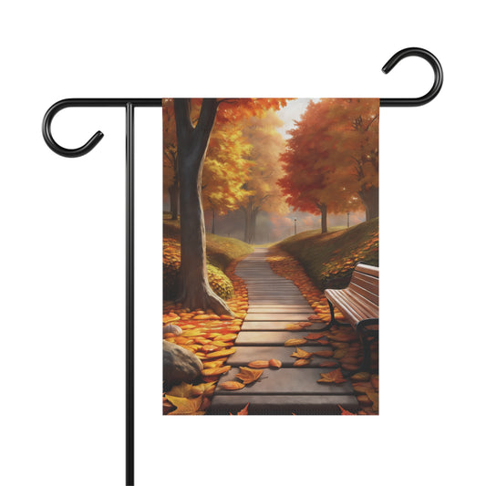 Scenic Autumn Garden Flag/House Banner