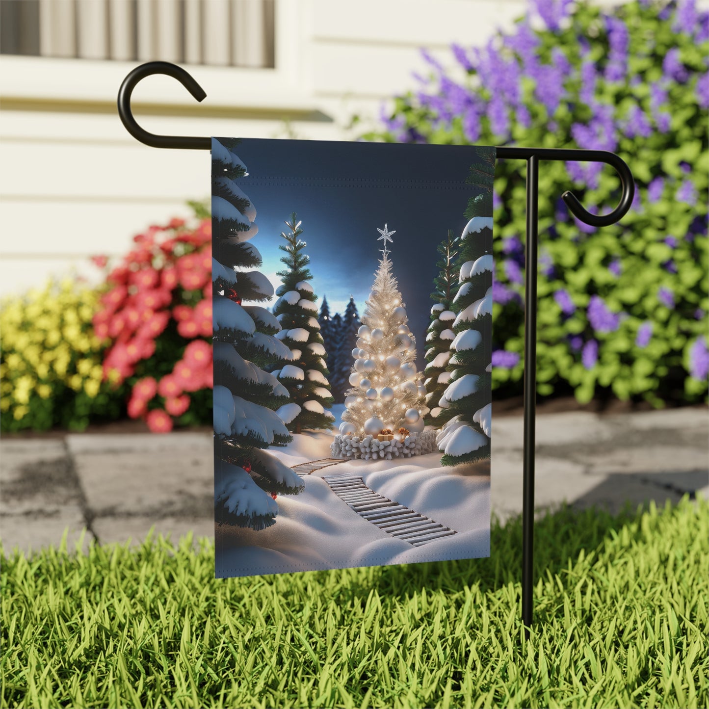 Winter Wonderland Holiday Garden Flag/ House Banner