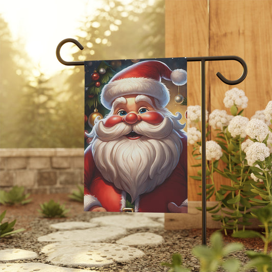 Jolly Old Saint Nick Holiday Garden Flag/ House Banner