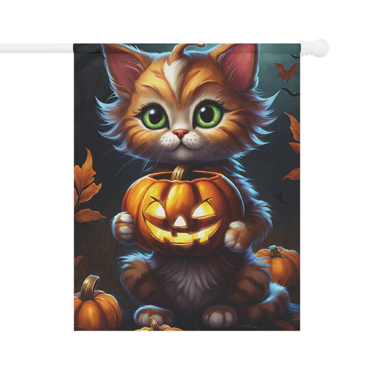 Cute Kitten Halloween Garden Flag/ House Banner