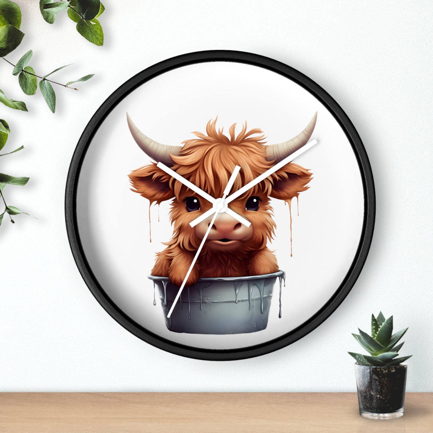 Cute Baby Cow Wall Clock