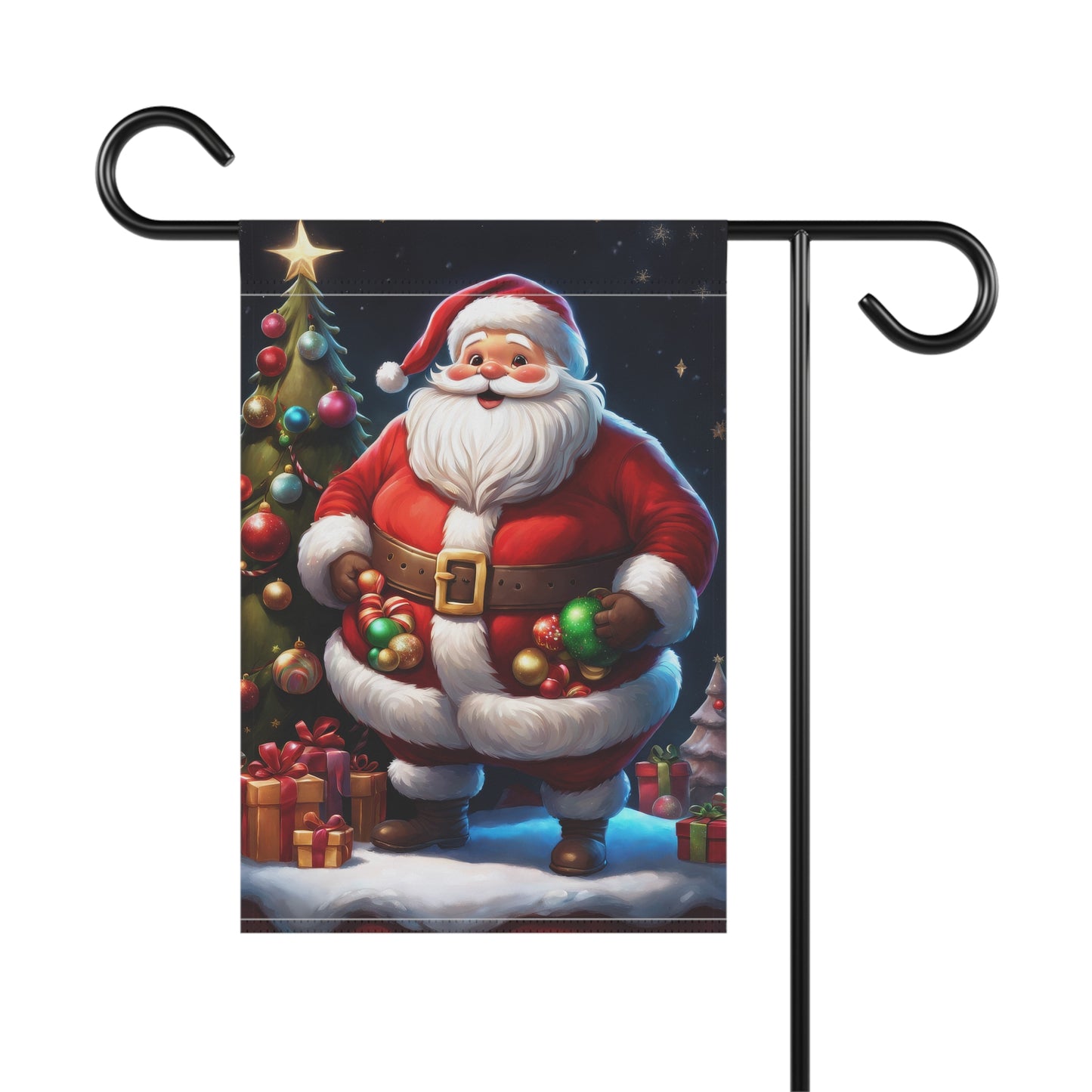 Santa Holiday Garden Flag/ House Banner