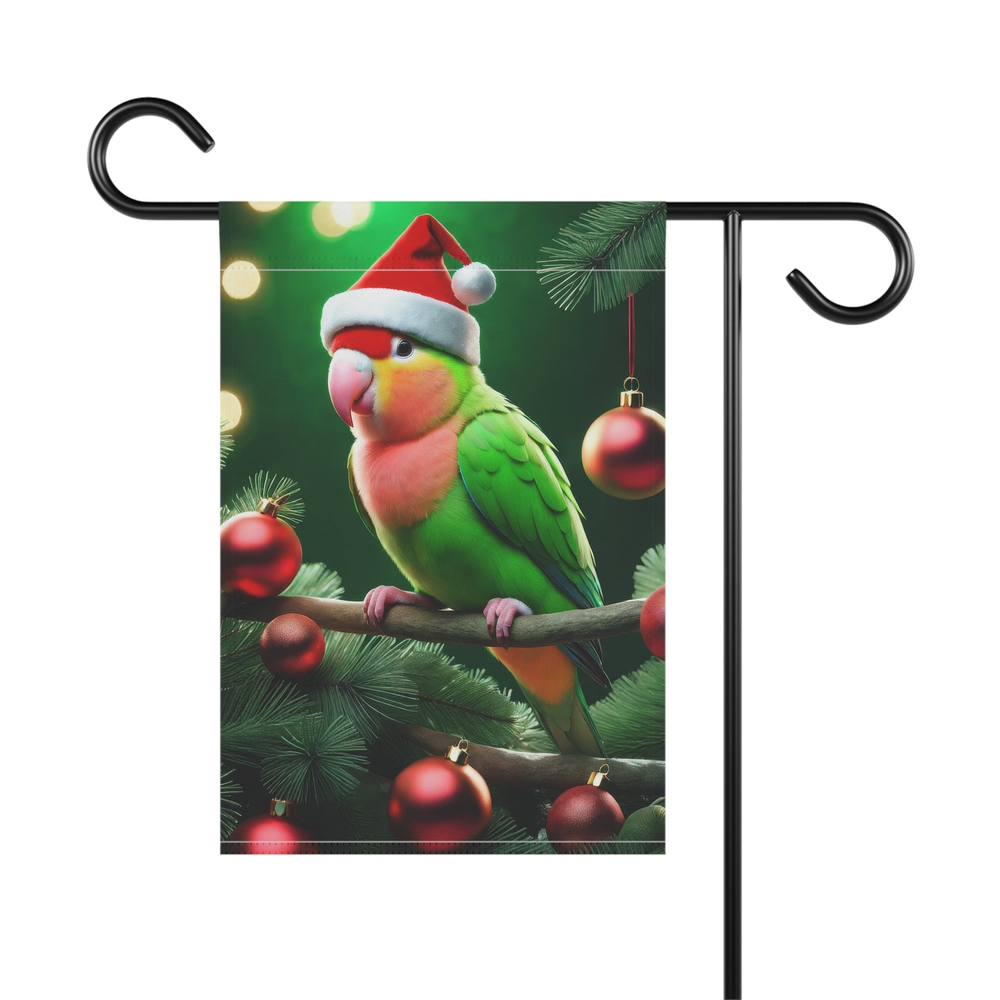 Lovebird Holiday Garden Flag/ House Banner