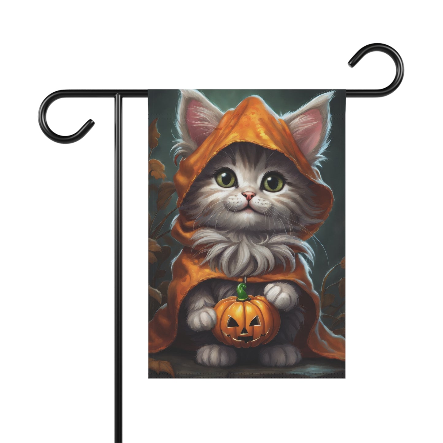 Playful Kitten Halloween Garden Flag/ House Banner