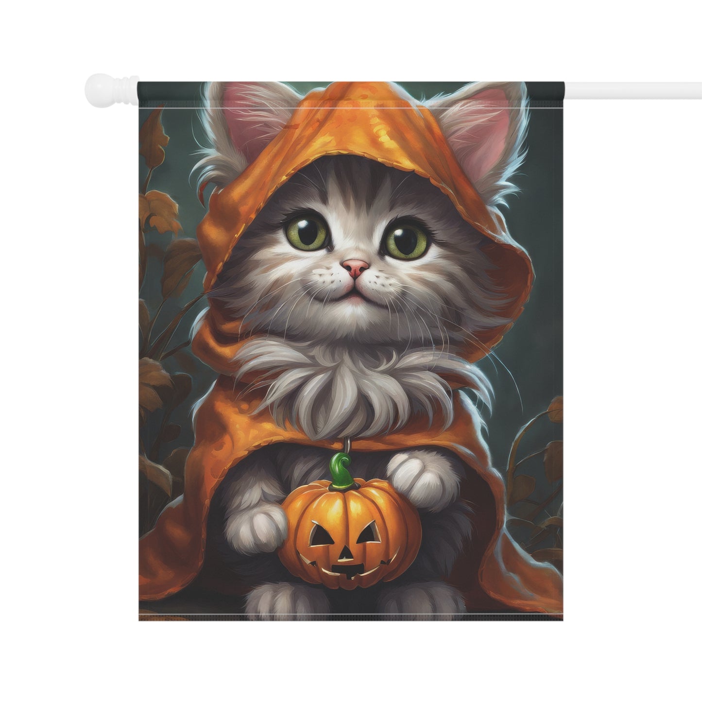 Playful Kitten Halloween Garden Flag/ House Banner