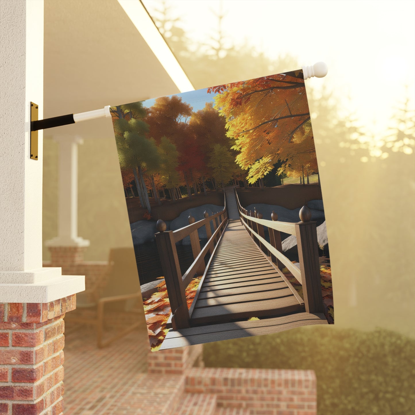 Colorful Autumn Scene Garden Flag/House Banner