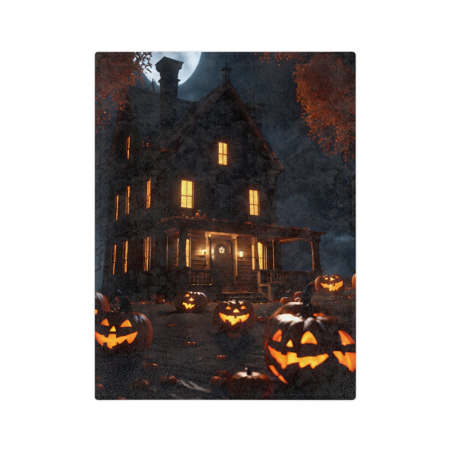 Halloween House Plush Blanket