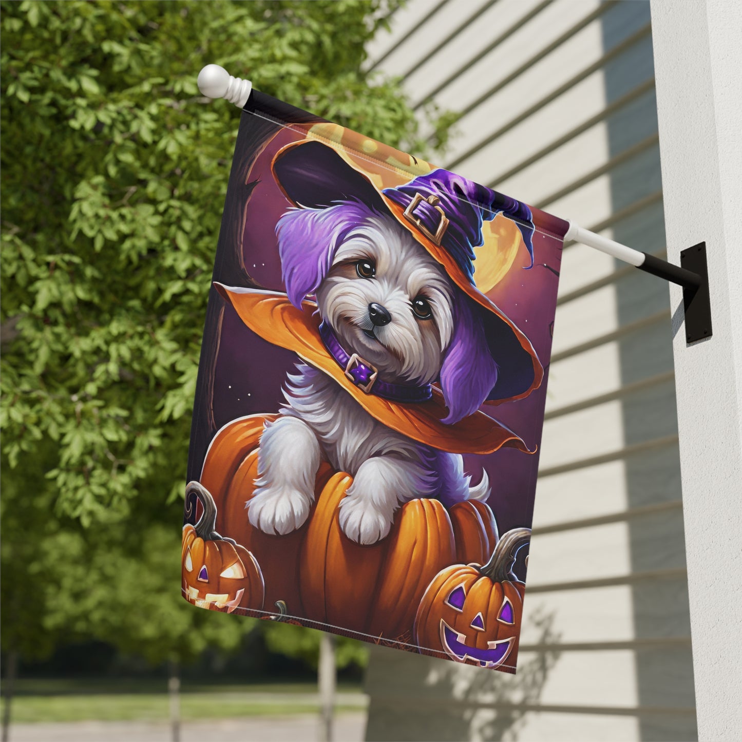 Halloween Puppy Garden Flag/ House Banner