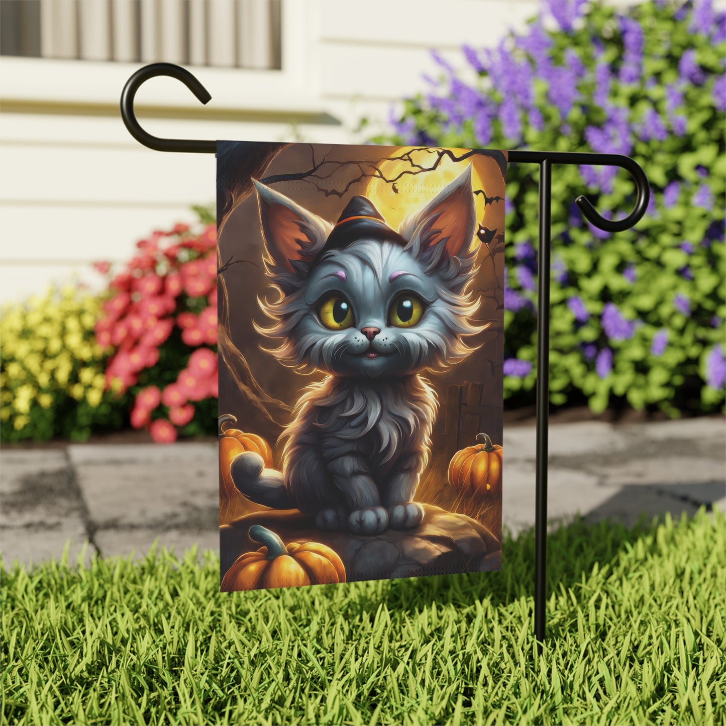 Halloween Cat Garden Flag/ House Banner