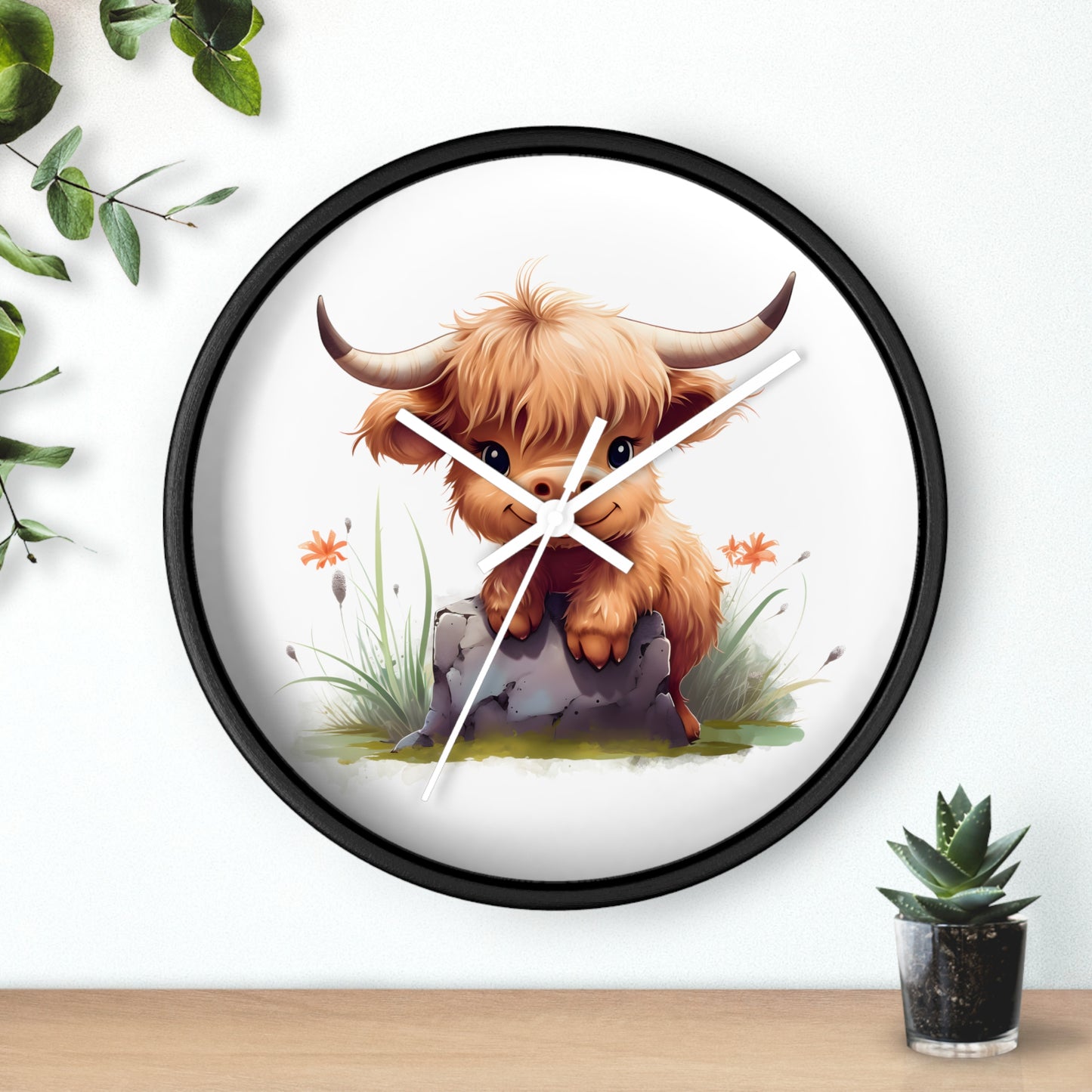 Cute Baby Cow Wall Clock