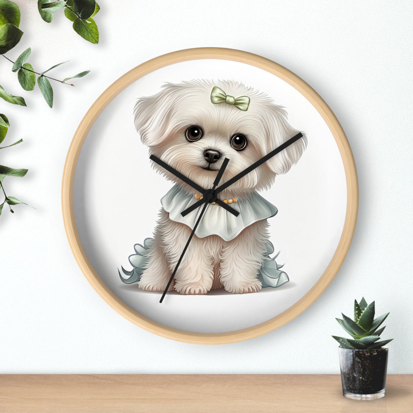 Maltese Puppuy Wall Clock