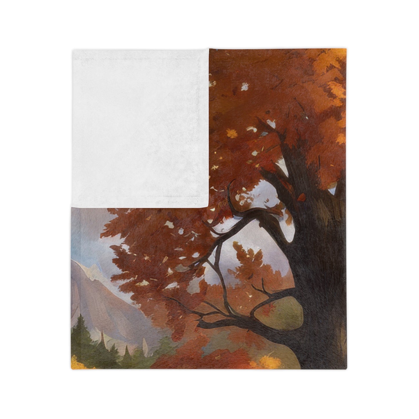 Blanket With a Beautiful Autumn Backdrop