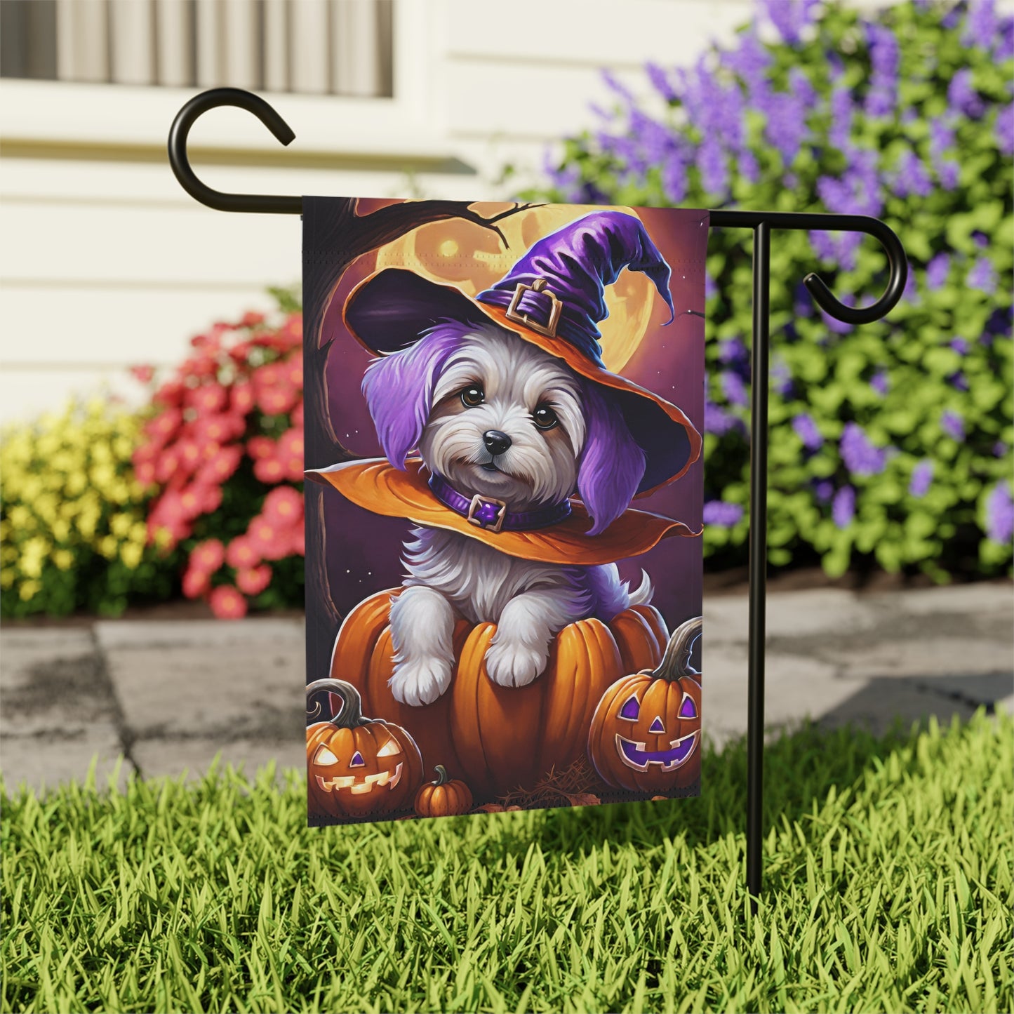 Halloween Puppy Garden Flag/ House Banner