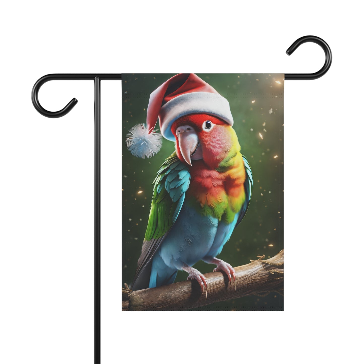 Christmas Lovebird Holiday Garden Flag/ House Banner