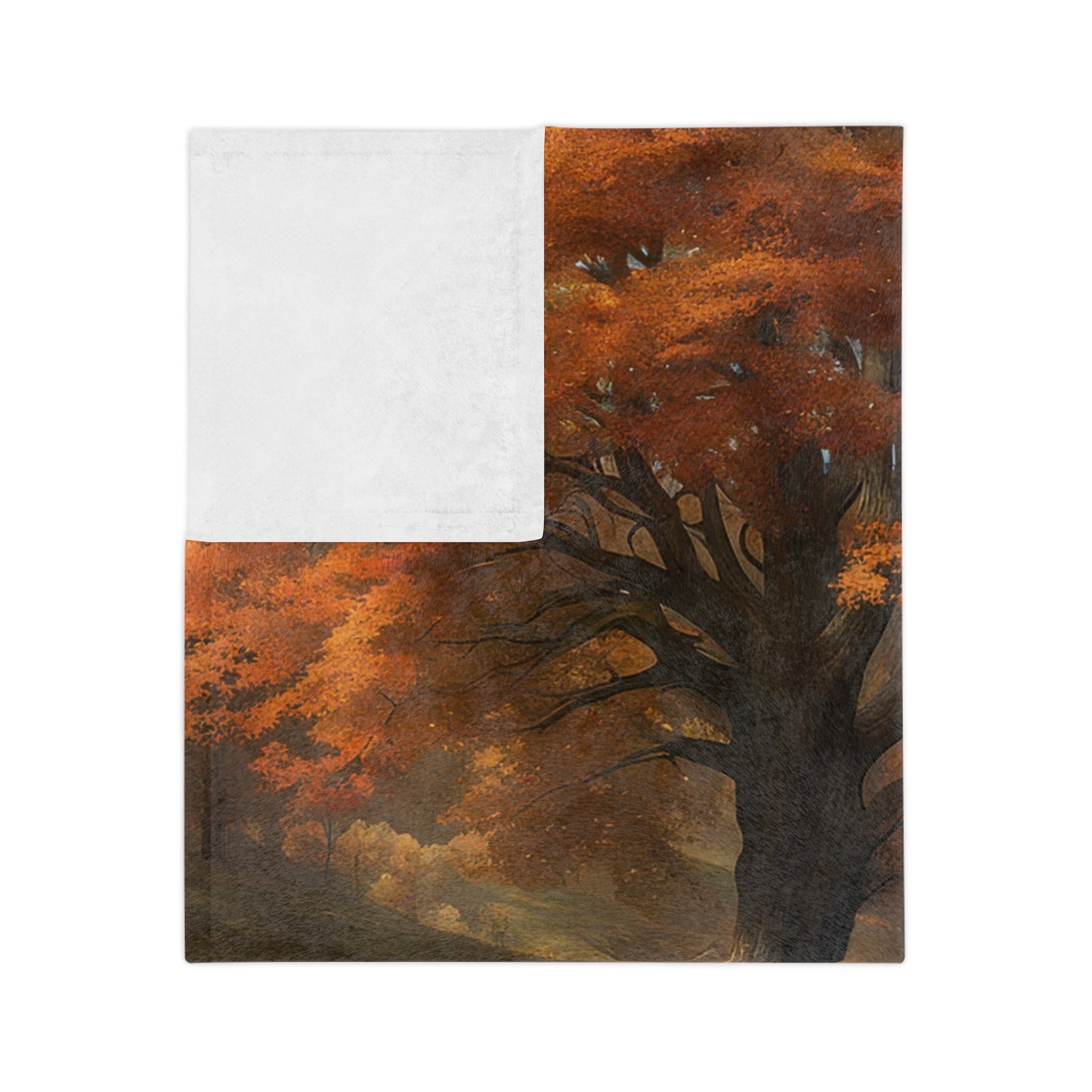 Scenic and Colorful Fall Plush Blanket