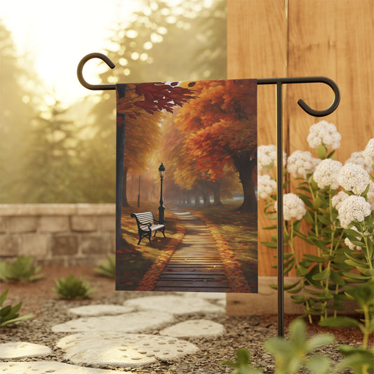 Colorful Garden Flag/House Banner with an Autumn Scene