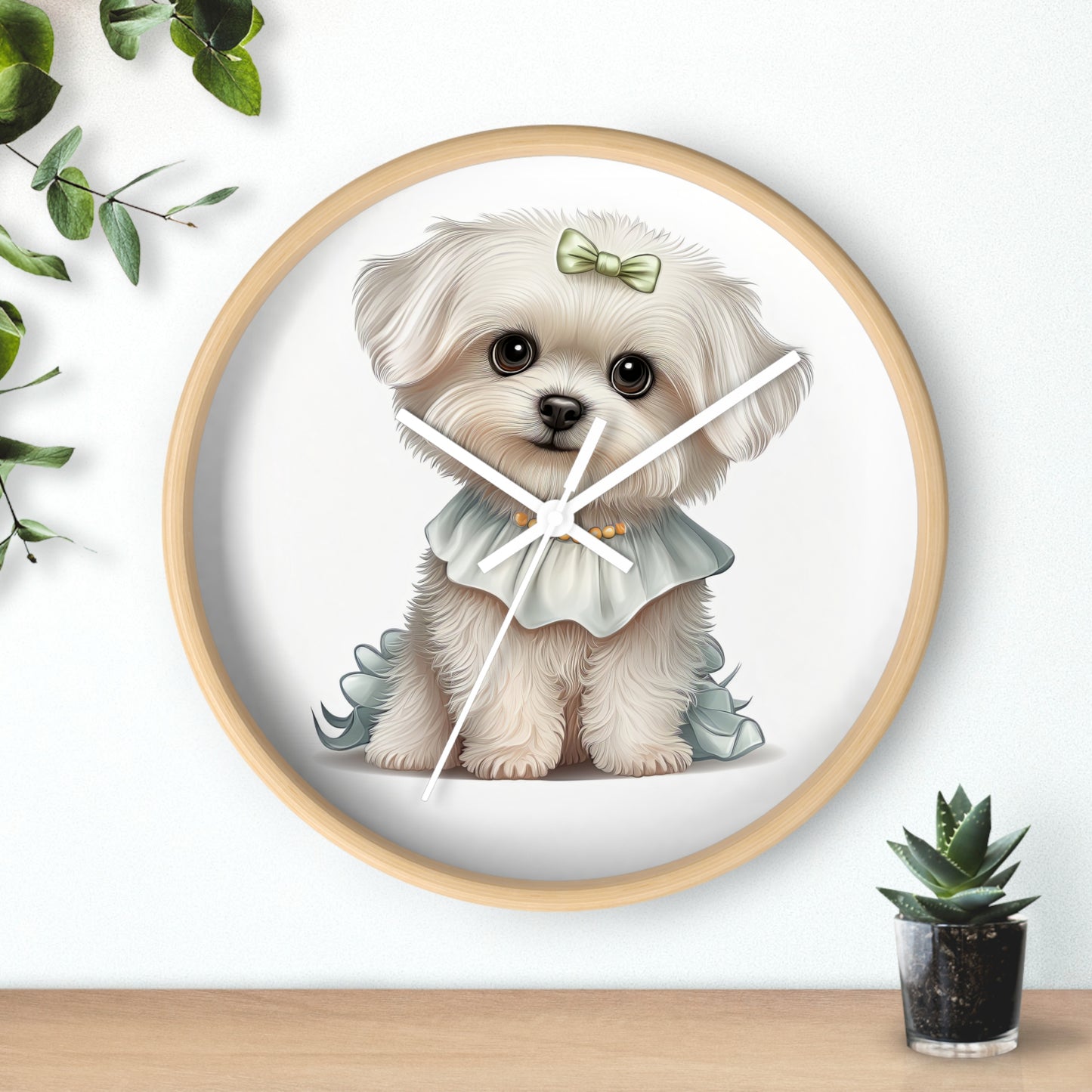 Maltese Puppuy Wall Clock