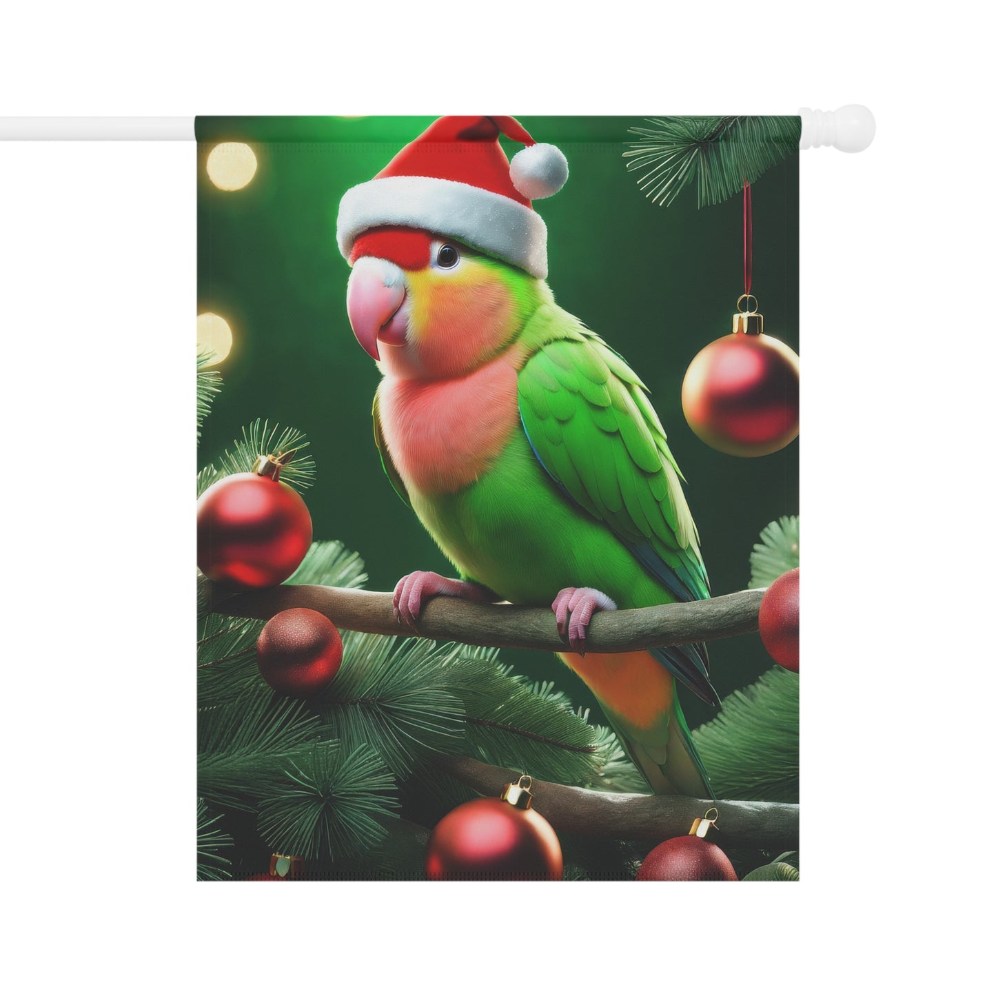 Lovebird Holiday Garden Flag/ House Banner