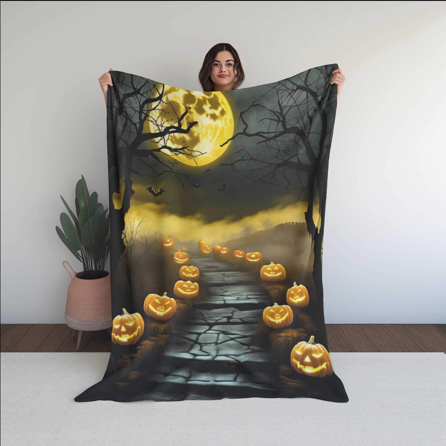 Jack-o-Lantern Halloween  Blanket