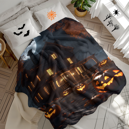 Halloween House Plush Blanket