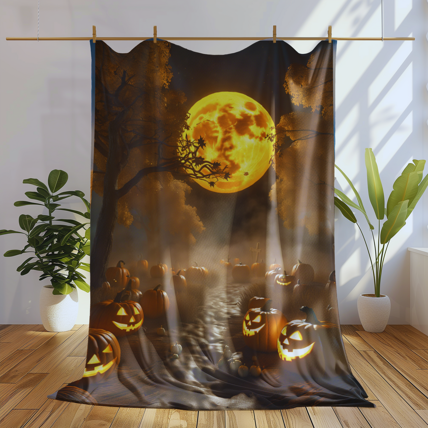 Spooky Jack-O-Lanterns Blanket