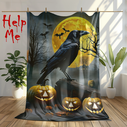 Scary Crow Plush Blanket