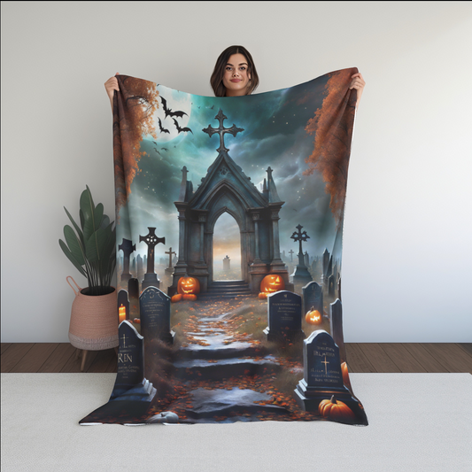 Graveyard Halloween  Blanket